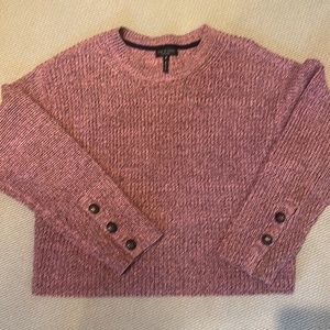Rag and Bone Rose colored sweater with sparkly rose colored thread.